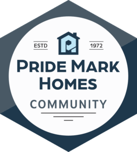 Pride Mark Homes Community logo established 1972